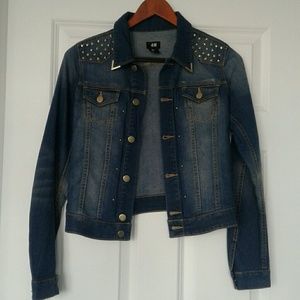 H & M NWOT Studded Jean Jacket
